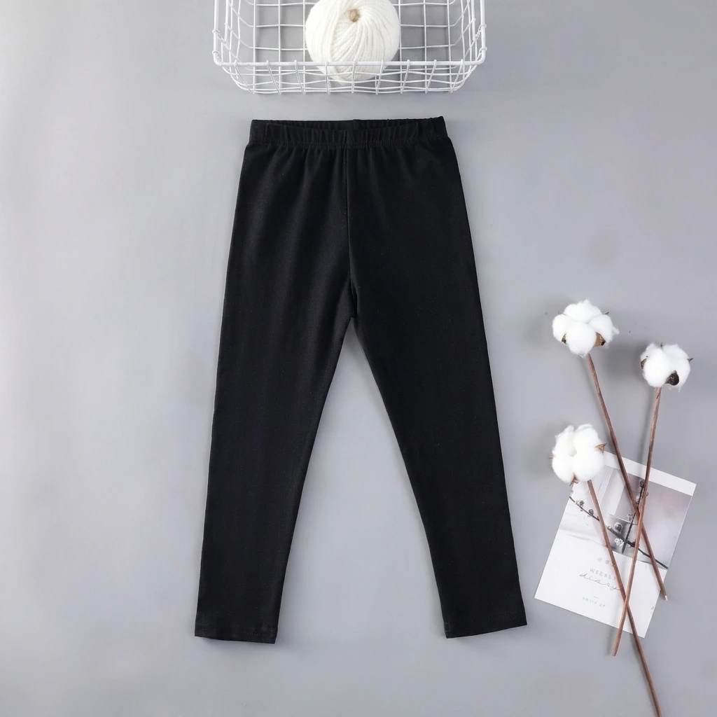 Legging extensible et confortable unicolore en coton pour le sport et l'école